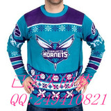 2015年 新款NBA 蓝球毛衣 夏洛特 黄蜂队 HORNETS 针织 毛线
