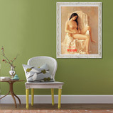 手绘油画花季少女写真现代裸女人体艺术画装饰画书房会所卧室挂画
