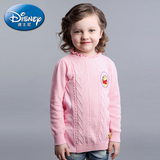迪士尼童装 维尼女童套头中长款毛衣中小童薄款毛线衫2015年新款