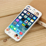 松羚 iPhone4代钢化彩膜苹果4s手机膜卡通浮雕膜4S防爆玻璃膜男女