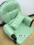 哺乳椅坐垫绿色全套 滑翔椅垫/靠背垫/扶手垫/脚蹬套