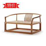 老榆木免漆家具环保圈椅中式禅椅单人沙发明式打坐椅主人位椅超值