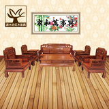 红木家具沙发刺猬紫檀国色天香沙发实木组合沙发非洲花梨木沙发