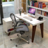 [转卖]时尚创意小户型烤漆台式电脑桌旋转书桌写字台办公实木脚