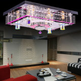 现代简约时尚水晶玻璃LED长方形客厅卧室餐厅高档大气温馨吸顶灯