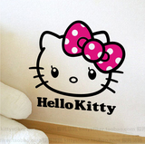 卡通HelloKitty凯蒂猫创意床头卧室温馨装饰电视背景墙贴纸贴画