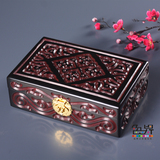 雕漆首饰盒 剔犀漆器收藏品 天然大漆云雕漆盒 中国漆器传统手工