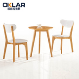 特价欧式实木餐桌椅组合 双人 简约现代西餐咖啡厅小圆桌餐椅批发