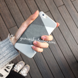 黑白灰简约菱格iPhone6s手机壳几何图形苹果plus保护套5s磨砂硬壳