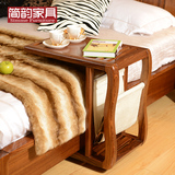 简韵 全实木床边几 现代简约新中式家具乌金木移动角几边几沙发桌