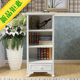 田园儿童书架书柜白色置物架层架欧式烤漆小书柜简易展示架子特价