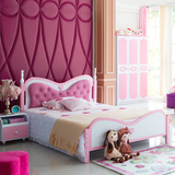 欧式儿童床 女孩公主床 板式单人床 双人床 儿童家具套装组合#358