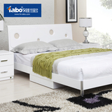 雅宝儿童床1.2 1.5米板式双人床韩式床低高箱气动储物实木床类