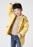 丽婴房迪士尼专柜一线正品2015男童冬装新款加厚中长款羽绒服外套