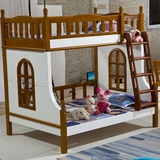简约现代环保全实木高低床子母床双层床上下铺组合儿童床套房家具