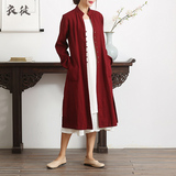 唐装女外套中式服装复古中长款民族风中国风女装改良旗袍上衣茶服