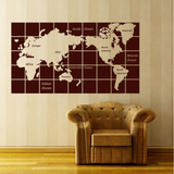 墙贴世界地图 自粘贴纸 客厅 卧室 办公室励志书法贴画 地图墙纸
