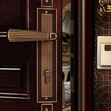 泰好门锁纯铜中式欧式古别墅双开大门锁全铜木门锁具配件