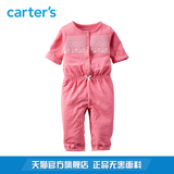 Carter's1件式粉色短袖连体衣爬服民族风全棉女宝婴儿童装118G630
