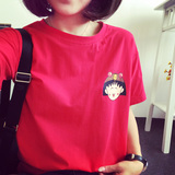 夏天短袖T恤女韩版宽松显瘦可爱樱桃小丸子半袖上衣服百搭学生装