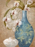 富贵平安现代美式欧式沙发壁画挂画三联客厅装饰画蓝色花瓶 画芯
