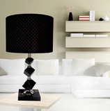 卡维特简约现代时尚创意黑色水晶台灯欧式家居客厅台灯卧室床头灯