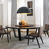 北欧宜家风格实木餐桌  简约大理石餐桌 餐厅家具橡木圆形餐桌