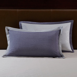 Tao源于美国 Giza色织缎面双面用封枕 床上用品全棉枕套单个