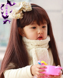 韩版儿童长卷发儿童公主假发女童卷发深棕色宝宝拍照摄影发套特价
