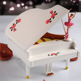 跳舞芭蕾三角钢琴旋转音乐盒女生生日礼物创意礼品送女友闺蜜儿童