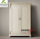 上海美式实木衣柜法式实木衣柜大小定制衣柜仿古白色欧式衣柜定制