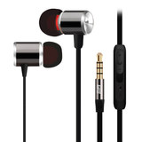 英尚 K6重低音入耳式电脑手机mp3通用运动面条耳塞式金属带麦耳机