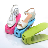简约加厚一体式节省空间双层收纳鞋架创意韩式简易塑料鞋子收纳架