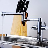 德国当代全铜冷热水厨房龙头　可360度旋转　水槽洗菜盆面盆通用