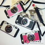 韩国代购创意立体照相机iPhone6s硅胶手机壳Plus5.5软壳保护套潮