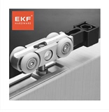 德国EKF 木移门衣柜门滑轮配件 玻璃吊滑轨道 静音推拉门吊轮