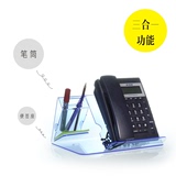 亚克力电话架子 彩色透明电话机支架 办公桌面座机架创意电话底座