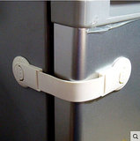 日本KM儿童保护安全锁冰箱锁抽屉马桶柜门宝宝防开门软锁扣软锁