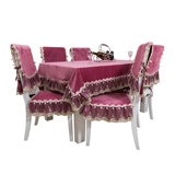欧式加厚布艺餐桌布台布茶几布餐椅套椅垫餐桌椅套套装 可拆洗