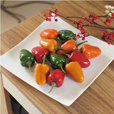 台湾直送仿真蔬菜-迷你多色甜椒辣椒拍摄道具装饰品模型食品礼物