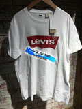 Levi's李维斯男士Logo印花纯棉白色圆领短袖T恤17783-0140