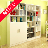 家用书柜书架组合卧室内简易装饰柜木40 60 80cm客厅白色隔断柜子
