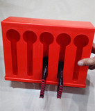 加厚塑料大号勺子架 带盖五格勺子盒 食堂快餐专用pp材质耐摔包邮