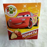 俄罗斯进口巧克力榛子果仁糖果礼盒 汽车总动员儿童内含玩具礼品