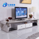 大理石电视柜液晶客厅家具时尚简约小户型长方形现代不锈钢