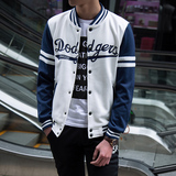 16春秋季新品青少年卫衣学生男士韩版修身印花加绒棒球服休闲外套