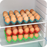 冰箱收纳盒 透明鸡蛋鸭蛋置物架防碎托厨房用品用具可叠加包装格
