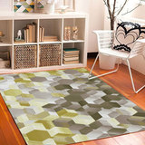 海马地毯 立体方格 现代客厅地毯 纯羊毛手工定制地毯  HM-1058-3