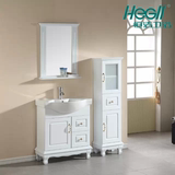 新款恒洁橡木浴室柜正品欧式豪华白色落地柜洗手洗脸盆卫浴柜组合