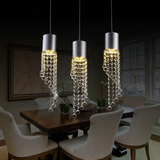 餐厅灯三头吊灯创意个性LED水晶现代简约吧台饭厅时尚单头餐吊灯